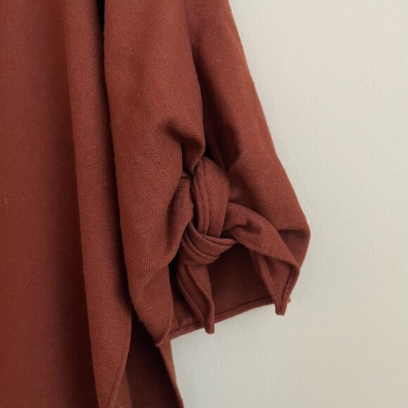 Tibi Chic Rust Off-Shoulder 3/4 Sleeve Wool Blend top US 00 - Picture 5 of 6